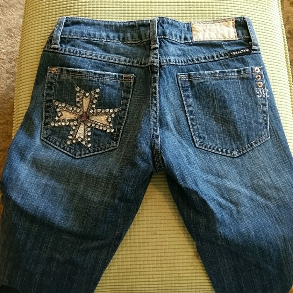 Miss Me jeans with cross detail on back pocket